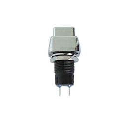 Velleman R1383B commutateur électrique Bouton-poussoir 2P Argent