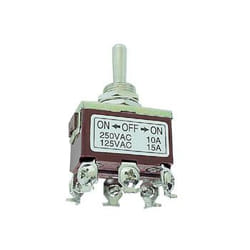 Velleman JS-511B commutateur électrique Commutateur à bascule Marron, Nickel