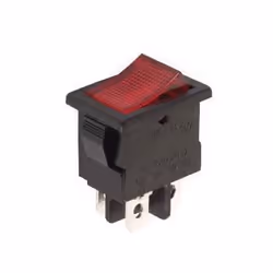Velleman R1944B/R, Interrupteur à balancier, Avec fil, Nylon, Noir, Rouge, 250 V, 125 - 250 V