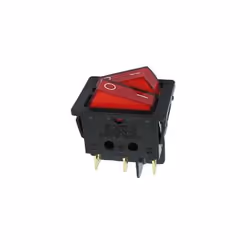 Velleman R900, Bouton-poussoir, Noir, Rouge, 250 V, 10 A