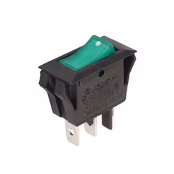 Velleman R902/G, Interrupteur à balancier, Noir, Vert, 250 V, 10 A