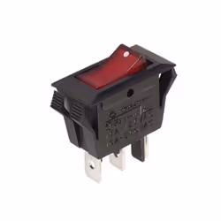 Velleman R902B, Interrupteur à balancier, 3P, Noir, Rouge, 250 V, 10 A