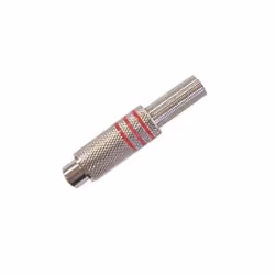 Velleman CA064R, RCA, Nickel, Rouge, Femelle, Droit, 6 mm, 1 pièce(s)