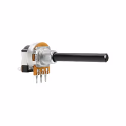 Potentiomètres rotatifs de 20mm avec piste de carbone pour applications CI. Boîtier métallique et axe en plastique (Ø 6mm). I ...