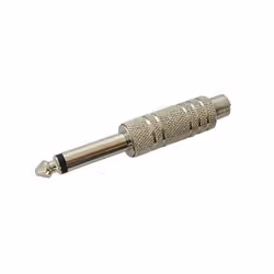 Velleman CA021, 6.5 mm male jack, Nickel, 6,35 mm, 1 pièce(s)