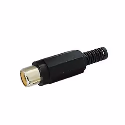 Velleman CA054B, RCA, Noir, Femelle, Droit, Plastique, 4 mm