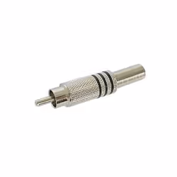 Velleman CA063B, RCA, Nickel, Mâle, Droit, 6 mm, 1 pièce(s)