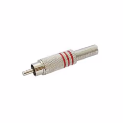 Velleman CA063R, RCA, Nickel, Rouge, Mâle, Droit, 6 mm, 1 pièce(s)