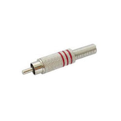Velleman CA063R connecteur de fils RCA Nickel, Rouge