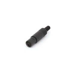 Fiche mini-din femelle 6 broches - noir