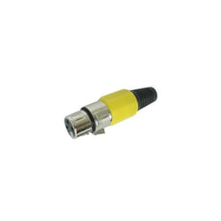 Velleman - fiche xlr femelle nickelee 3 broches - jaune CA100Y RI967