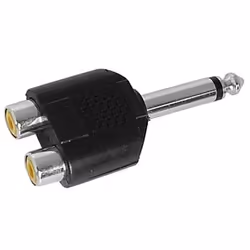 Velleman CAA27, 6.35 mm, 2x RCA, Noir