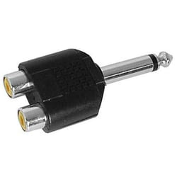 Velleman CAA27 changeur de genre de câble 6.35 mm 2x RCA Noir