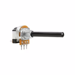 Potentiomètres rotatifs de 20mm avec piste de carbone pour applications CI. Boîtier métallique et axe en plastique (Ø 6mm). I ...