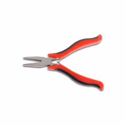 type: pince miniature à becs plats • longueur: 120mm • faites en acier CR-V, nickelées avec finition satinée • poignée en pla ...