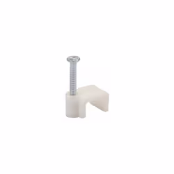 couleur: blanc hauteur câble (A): 5mm largeur câble (B): 8mm hauteur (H): 7.5mm dimensions clou: 2.1 x 19mm unité d'emballage ...