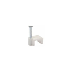 Clip Plat De Fixation, Blanc, 10 Mm (100 Pcs/boîte) - 10 Boites