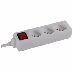 Perel EB3S, 1 m, Intérieure, Type E, Type E, IP20, Polypropylène (PP)