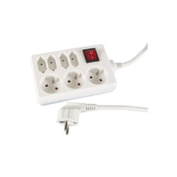 Perel - bloc multiprise, 3 x schuko + 4 x euro - avec interrupteur velleman EB34S