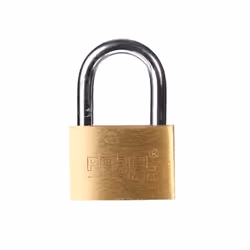 Perel SLK50, Cadenas conventionnel, Verrouillage par clé, Laiton, Acier inoxydable, Acier inoxydable, En forme de U, 5 cm
