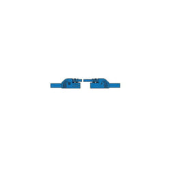 CORDON DE MESURE ISOLE 4mm 25cm AVEC REPRISE - BLEU (MLB-SH/WS 25/1)
