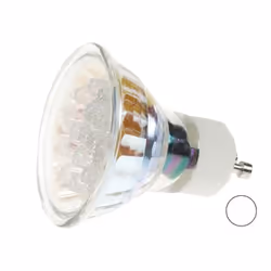 Velleman LAMPLGU10W, 1 W, GU10, 150 lm, 30000 h, Blanc