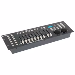 HQ Power 240-channel DMX controller with jog wheels, Avec fil, Appuyez sur les boutons, Noir, Gris