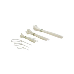 Colliers De Serrage En Nylon - Blanc - 75 Pcs Perel Ectwmix