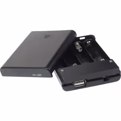 enquête Avec interrupteur Sortie USB description Ce boîtier pour 4 piles R6 est équipé d'un interrupteur et d'une sortie par ...