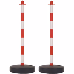 Description générale Ces poteaux de balisage rouge et blanc sont parfaits pour délimiter temporairement des zones, des événem ...