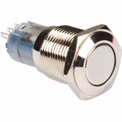 Velleman R1600, Bouton-poussoir, Avec fil, Laiton, Nickel, IP65, 230 V