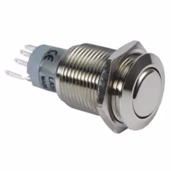 Velleman R1601, Bouton-poussoir, Avec fil, Laiton, Nickel, IP65, 230 V