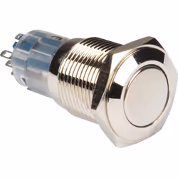 Velleman R1611, Bouton-poussoir, Avec fil, Laiton, Nickel, IP65, 230 V