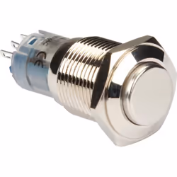 Velleman R1710, Bouton-poussoir, Avec fil, Laiton, Nickel, IP65, 230 V