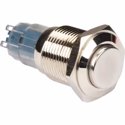 Velleman R1711, Bouton-poussoir, Avec fil, Laiton, Nickel, IP65, 230 V