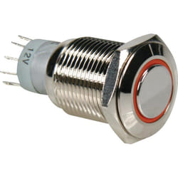 Velleman R1600O commutateur électrique Bouton-poussoir Nickel, Orange