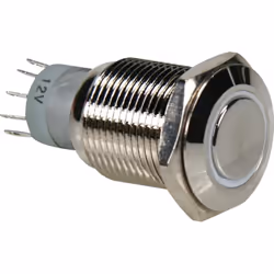 Velleman R1610W, Bouton-poussoir, Avec fil, Laiton, Nickel, IP65, 230 V