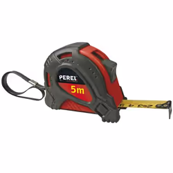 Perel HRUT5PRO, Nylon, Caoutchouc, Noir, Rouge, 5 m, 19 mm