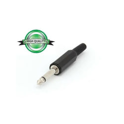 Velleman - jack male 6.35mm mono plastique noir CA019H RI867