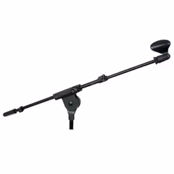 HQ Power Professional microphone stand, 3 pieds, Noir, 138 cm, 1,6 kg