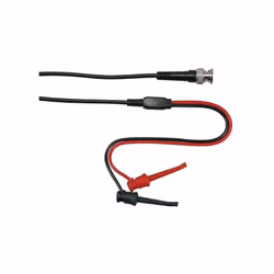 la pince rouge est raccordée à la broche conductrice interne de la fiche BNC contenu: câble 1 x BNC mâle vers 2 x grip-test m ...