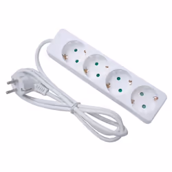 Perel EB4-G multiprise 1,5 m 4 sortie(s) CA Intérieure Blanc