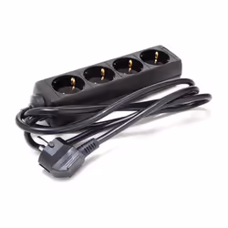 Perel EB4BL-G, 1,5 m, Intérieure, Type E, Type F, Type F, IP20, Polypropylène (PP)