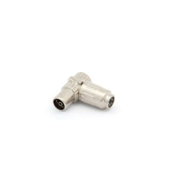 Fiche coax femelle coudée 9.5mm/2.3mm - métallique
