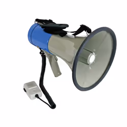 Velleman MP25SFM mégaphone 25 W Bleu, Gris