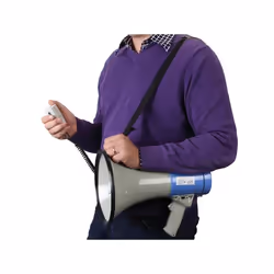 Velleman MP25SFM mégaphone 25 W Bleu, Gris