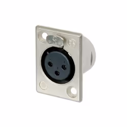 Neutrik NTR-NC3FP1, Noir, Argent, Nickel, Polyamide, Acier, Acier zingué, Nickel, UL 94 HB, IEC 61076-2-103, IP 40, IEC 68-2- ...