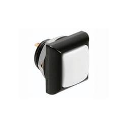 Velleman - poussoir métallique carré avec capuchon blanc - 1P spst off-(on) info games R1397W