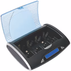 Velleman Chargeur de piles rechargeables NiMH AA AAA C D 9V, chargeur de batterie intelligent universel/déchargeur, avec écra ...
