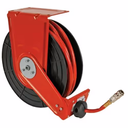 Perel Dévidoir de tuyau d'air, auto-rétractable, max. 20 bar/290 psi, 15 m, pour compresseur d'air, montage au plafond/au sol ...